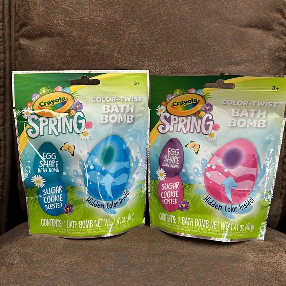 🌵3/$15 Crayola set of 2 spring color twist bath bomb (see description)